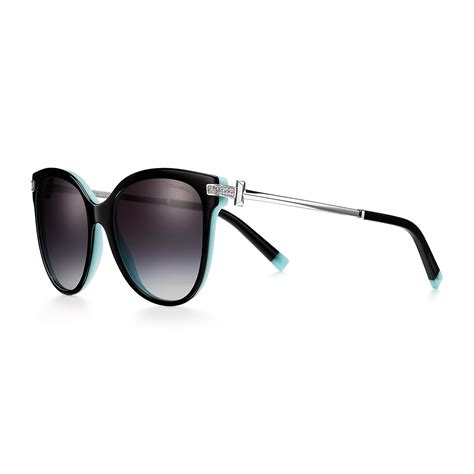 Tiffany T Sunglasses In Black Acetate With Gradient Gray Lenses Tiffany And Co