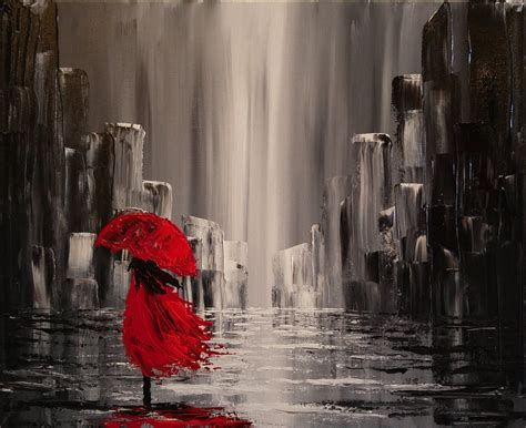 A Walk In The Rain Step By Step Acrylic Painting On Canvas For
