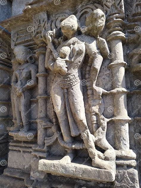 One Of The Sculptures From The Khajuraho Temples Stock Photo Image Of