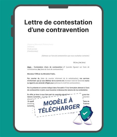 Lettre De Contestation D Une Contravention Mod Le Gratuit