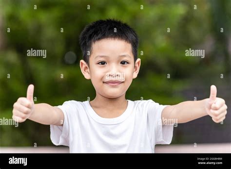 Little Cute Boy Smiling Thumbs Hi Res Stock Photography And Images Alamy