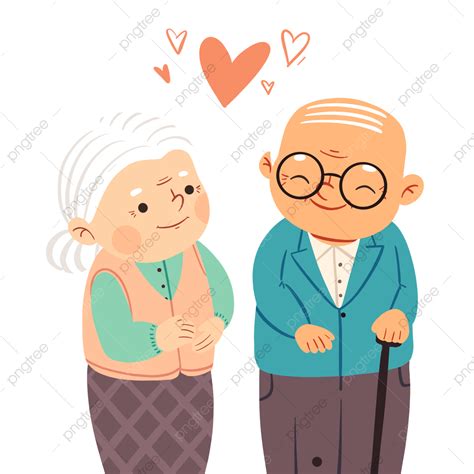 Gambar Kartun Kakek Nenek Lucu Gaya Kakek Nenek Pria Tua Png
