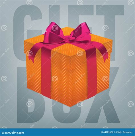 Vector T Box With A Ribbon Bow Stock Vector Illustration Of
