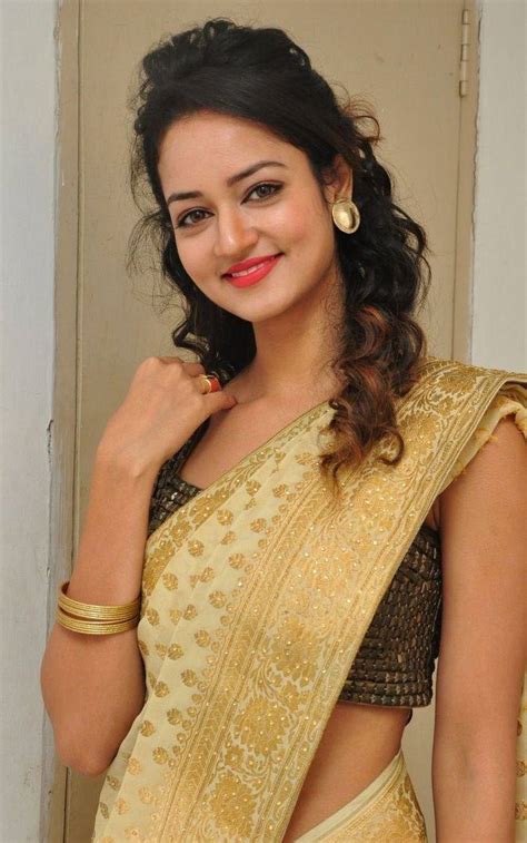 indian actress shanvi srivastava hip navel photos in yellow saree