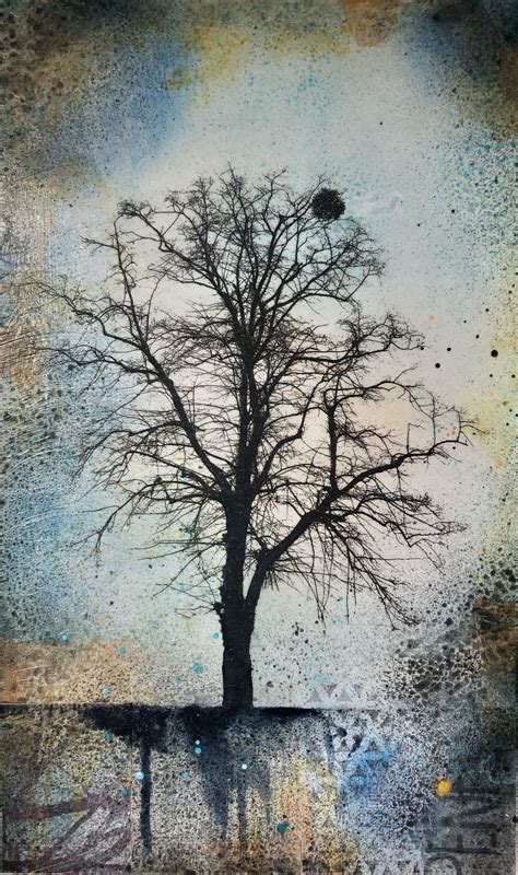 Boatyard Tree Tree Art Learn Art Mixed Media Canvas