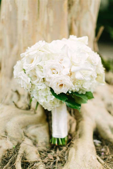 white gardenia rose hydrangea bridal bouquet