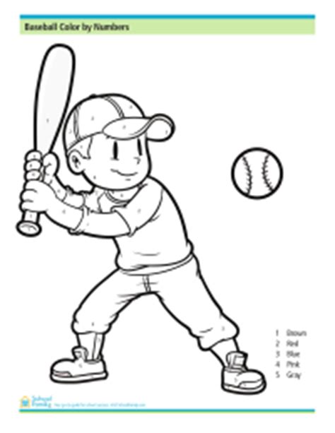 Tell your child to trace the letter and then color the page. Baseball Worksheets - SchoolFamily
