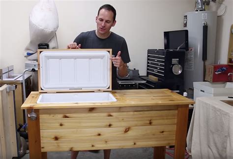 Also, when i finally get my table done for the deck this grill station will be right beside it so it will be handy whether its being. How to Build a Patio Cooler and Grill Cart for Summer ...
