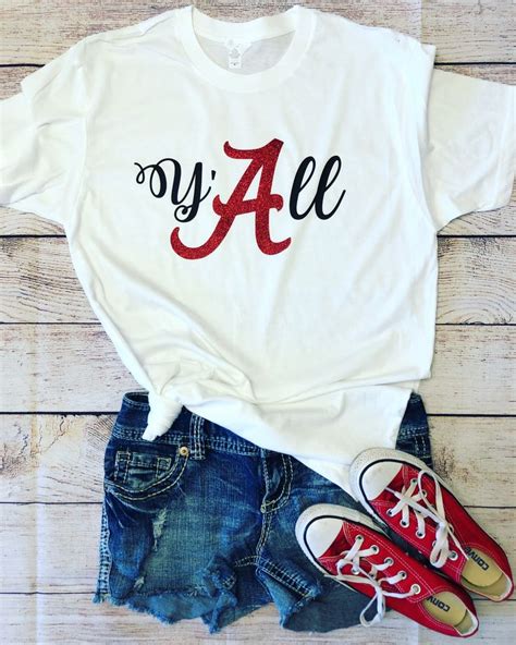 Alabama Yall A Tshirt Etsy Alabama Shirts Alabama T Shirts