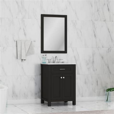 24 Inch White Bathroom Vanity With Marble Top Artcomcrea