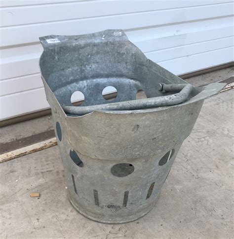 Galvanized Bucket With Holes And Handles Antiquities Warehouse