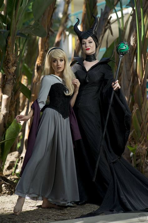 Aurora And Maleficent Sleeping Beauty Disney Cosplay D23 2017