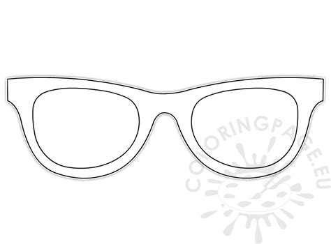 Coloring is a fun way to develop your creativity, your concentration and tons of free drawings to color in our collection of printable coloring pages! Looking back on summer Sunglasses template - Coloring Page