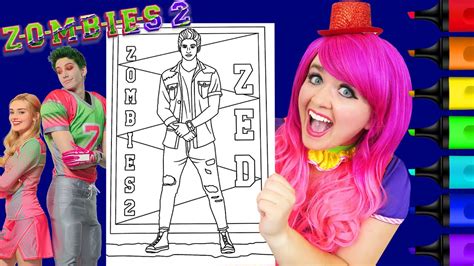 Coloring Zed Zombies 2 Disney Coloring Page Prismacolor Markers | KiMMi