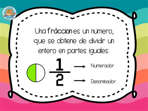 Carteles Matematicos76 Fracciones Para Primaria Como Enseñar