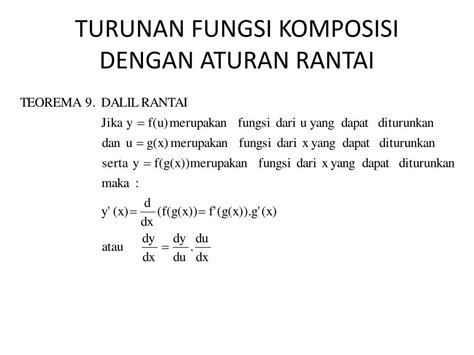 Berikut ini materi lengkap tentang turunan fungsi, mulai dari pengertian, turunan fungsi aljabar, trigonometri, rumus, aplikasi, contoh soal & pembahasan,. 23+ Contoh Soal Turunan Fungsi Rantai - Kumpulan Contoh Soal