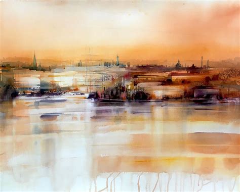 Ethereal Watercolor Paintings Capture Stockholms Colorful