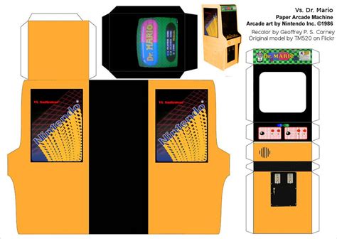 Papercraft Templates Nintendo Papercraft Dr Mario Arcade Arcade