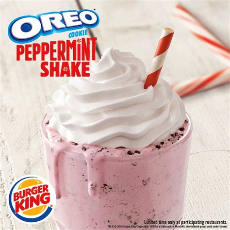Burger Kings Peppermint Oreo Shake Is Here To Make Your Holidays Even