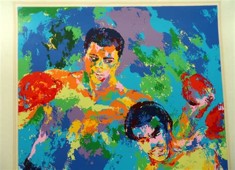 1974 muhammad ali v george foreman ltd edition signed serigraph by leroy neiman