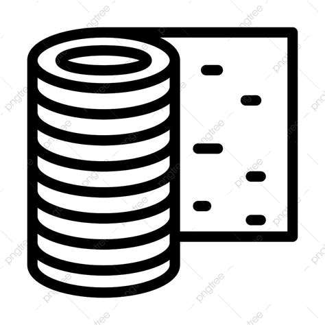 Rubber Clipart Transparent Background Rubber Roll Line Icon Vector