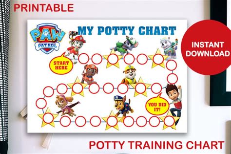 Potty Training Charts Paw Patrol