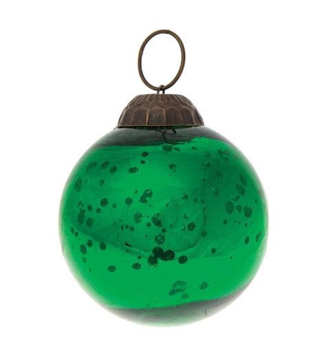 Green Mercury Glass Ornament Classic Ball Design By Taarabazaar