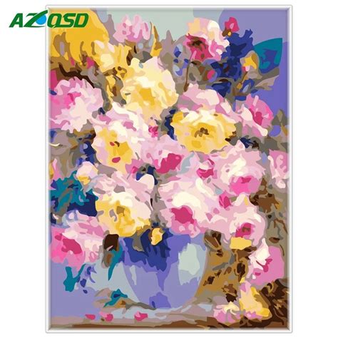 Buy Azqsd Europe Flower Diy Painting By Numbers