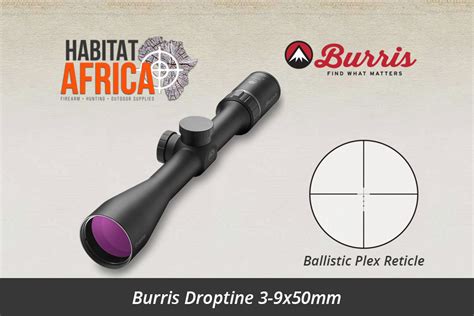 Burris Droptine 3 9x50mm Ballistic Plex Reticle Habitat Africa Gun Shop