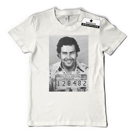 Pablo Escobar Mugshot T Shirt Cartel Drugs Mugshot Narcos Tv £9