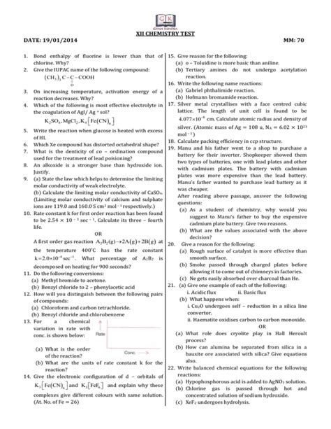 Xii Chem Qp Sample Paper