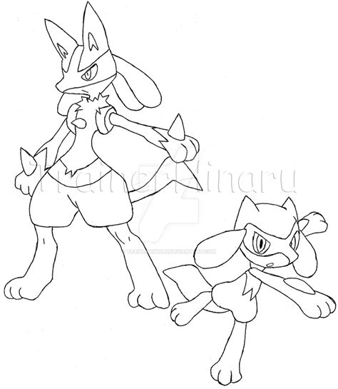 Coloring Pictures Of Lucario And Riolu Coloring Pages