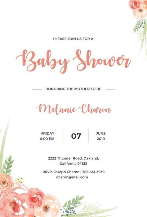 1,690+ customizable design templates for 'baby shower invitation'. 22+ Best Baby Shower Invitation Templates - Editable PSD ...