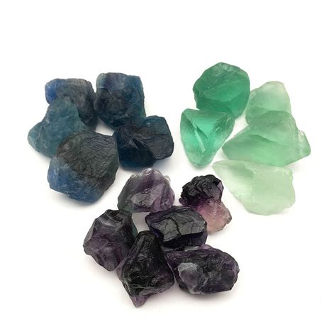 Buy Wholesale 100g 3 Kinds Natural Rare Color Fluorite