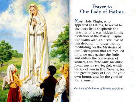 An Image Of The Virgin Mary Of Fatima