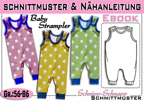 Unsere pumphose gibt es in der gr. pdf.Schnittmuster Baby Strampler Gr.:56-86