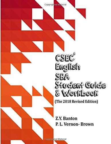 Buy Csec English Sba Student Guide And Workbook The 2018 Revised