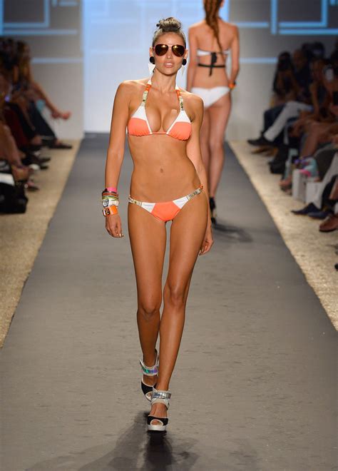 A Model Walks The Runway At The Beach Bunny Show During Mercedes Benz