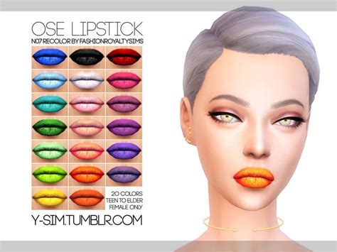 Y Ose Lipstick N07 Recolor The Sims 4 Catalog