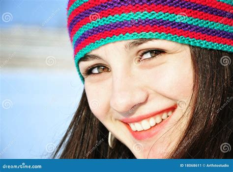 Winter Smile Stock Image Image Of Outdoors Cheery Horizontal 18068611