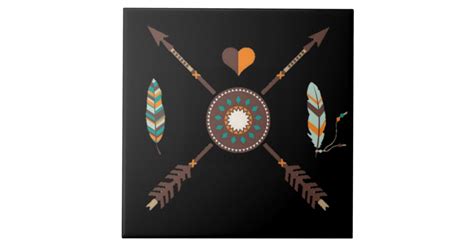 Southwest Arrows And Feathers Ceramic Tile Zazzle