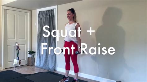 Dumbbell Squat To Front Raise Youtube