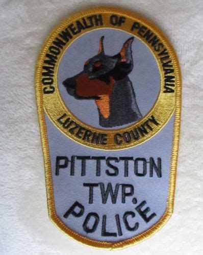 Pittston Twp Police Dept K 9 Patch Pennsylvania 3 1 2 X 5 1 2 Police