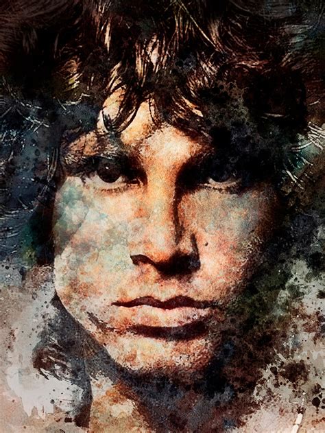 Jim Morrison Downloadable Artwork This Watercolor Inspired Download