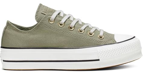 Converse Chuck Taylor All Star Platform Low Top In Green Lyst
