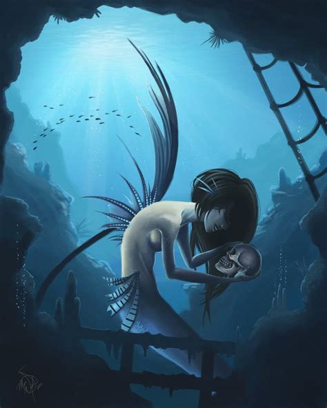Deep Waters Version 2 By Meganmissfit On Deviantart Dark Mermaid