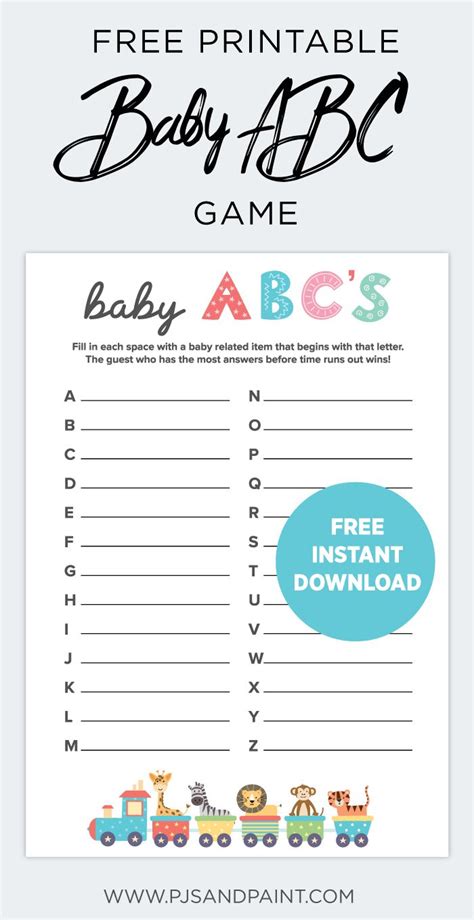 Free Printable Baby Shower Games Volume 2 New Designs In 2022