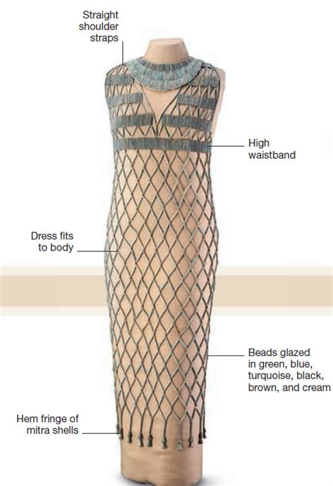 Beaded Dress This Bead Net Dress From About 2400bce Is Made Of 3 000 Cylindrical And Disk Shaped