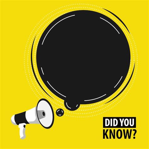 Premium Vector Did You Know With Megaphone And Text Space