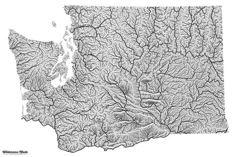 Washington State Rivers Map Draw A Topographic Map